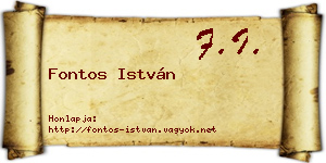 Fontos István névjegykártya