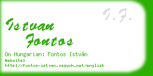 istvan fontos business card